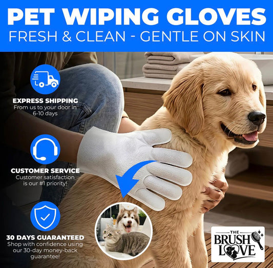 Pet Wiping Gloves (6 Pack)